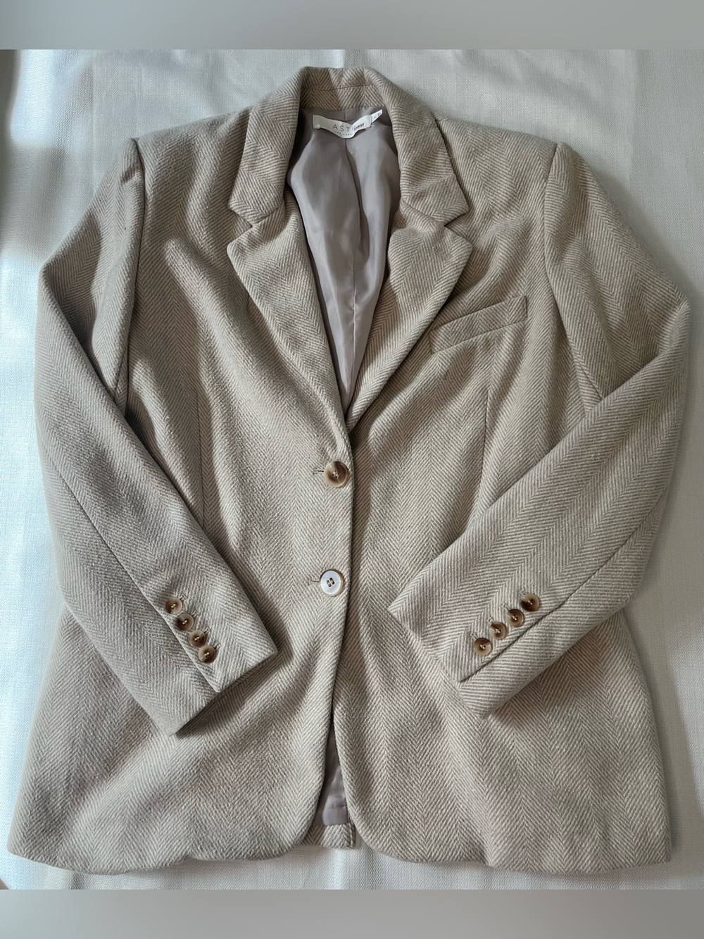 ASTR Taupe Herringbone Blazer Jacket